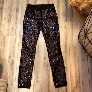 BCBG Sequence Paints, Size 6, Nude & Black